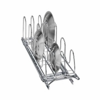 Lynk Professional 430021 Roll-Out Lid/Tray Organizer 7-by-21-by-9-Inches, Chrome