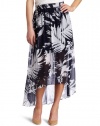 Vince Camuto Women's Abstract Leaf Maxi Skirt, Blue Night, 12