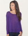 GUESS Melissa Long-Sleeve Top, ROYAL AMETHYST (SMALL)