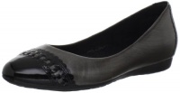 Rockport Women's Faye Interwoven Ballet Flat, Coal/Black, 11 M US