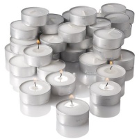 Tealight Candles White Unscented Set of 125