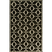 Liora Manne Spello Arabesque Black Outdoor Rug 8'3 x 11'6