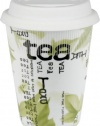 Konitz 12-Ounce Tea Collage Travel Mugs and Silicon Lid, Assorted, Set of 4