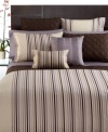 Ultra-modern with an undeniable sense of chic, the Quadrus Stripe duvet cover from Hotel Collection features a sophisticated stripe print in luxurious, 400-thread count Pima cotton treated with a wrinkle-resistant finish. Also features zipper closure; reverses to solid. (Clearance)