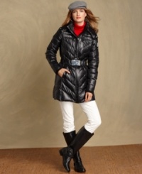 Tommy Hilfiger's chic puffer coat strikes the perfect balance between stylish and sporty.