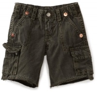 True Religion Boys 2-7 Isaac Cargo Short, Military, 14