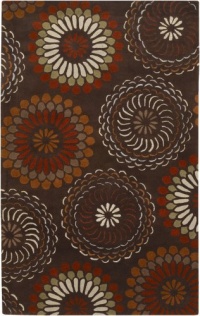 Chocolate Surya Bombay 2'x3' Contemporary Rectangle Area Rug from RugPal.com