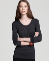 Blending soft cotton with sumptuous silk, this Eileen Fisher tee takes your essential layers to luxe status.