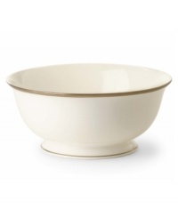 From designer kate spade comes this clean, classic and glistening dinnerware collection. Featuring lustrous gold, platinum and black rim accents on fine white bone china, Sonora Knot is a fresh take on traditional finery, perfect for any occasion.