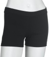 Champion Women's Double Dry Cotton Blend Boy Short, Black, Small