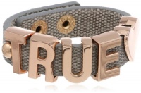 BCBGeneration Grey Canvas and Rose Gold True Affirmation Bracelet