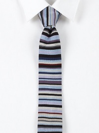 Classic knit tie, rendered in superior Italian silk with signature stripe detail.SilkDry cleanMade in Italy