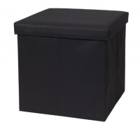 Creative Bath Fold-N-Store Ottoman, Black