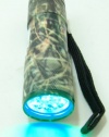 WOODLAND CAMO 9-LED Flashlight - GREEN LED