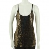 Michael Kors Sequin Front Tank Chocolate Medium