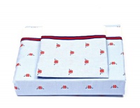 Tommy Hilfiger Grayson Cotton Sheet Set, Blue, Queen