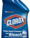 Clorox Toilet Bowl Cleaner, Rain Clean, 24-Fluid Ounce Bottles (Pack of 12)