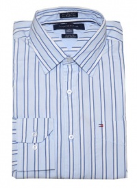 Tommy Hilfiger Men Custom Fit Long Sleeve Logo Striped Shirt