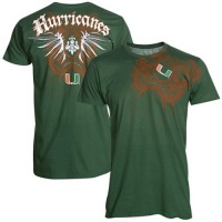 NCAA My U Miami Hurricanes Green Razor Wing T-shirt