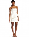 Laundry By Shelli Segal Womens Ruffled Mini Dress,Ivory,2