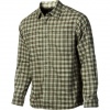 ExOfficio Men's Trailing Off Micro Plaid Flannel Long Sleeve Shirt, DK Forest Plaid, Large