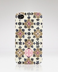 Get dialed in with this soft plastic iPhone case in a signature Tory Burch motif. It is an instant tech upgrade.