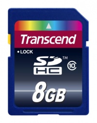 Transcend 8 GB Class 10 SDHC Flash Memory Card (TS8GSDHC10E)