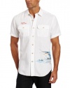 Nautica Men's Short Sleeve Solid Linen Shirt