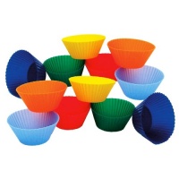 Kitchen Supply 2373 1-7/8-Inch Mini Muffin Silicone Baking Cups, Set of 12+