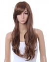 Stunning beautiful long LIGHT BROWN curly wave wig full wigs jf010023