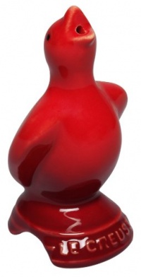 Le Creuset Stoneware Pie Bird Funnel, Cherry