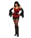 California Costumes Women's Glamour Vamp Costume,Red/Black,Small