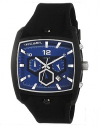 Diesel Quartz Black Silicone Strap Blue Dial Men's Watch - DZ4188