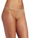 Calvin Klein Women's Naked Glamour Thong, Buff, Medium