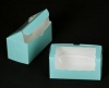 Dress My Cupcake Double Standard Tiffany Blue Cupcake Box and Holder (With Window), Set of 100 - Holder, Box, Carrier, Display