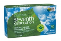 Seventh Generation Fabric Softener Sheets, Free and Clear, 80-Count (Pack of 2) Packaging May Vary