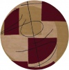 Area Rug 5x5 Round Contemporary Burgundy Color - Surya Naya Rug from RugPal