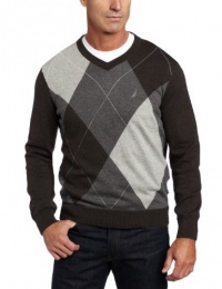 Nautica Men's V-Neck Argyle Sweater