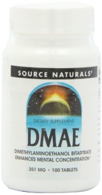 Source Naturals DMAE, 351mg, 100 Tablets