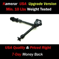 Heavy Duty PRO LED Video Light 11 Inch FMA-1 Magic Arm, with Variable Friction Adjustable Arm and Hot-Shoe Mount by Kamerar