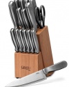 Ginsu 4816 16-Piece Stainless-Steel Knife Set with Bamboo Storage Block