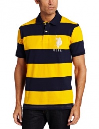 U.S. Polo Assn. Men's Wide Striped Polo With Big Pony