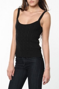 Ralph Lauren Womens Black Cable Sweater In Medium