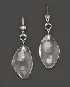 Bold sterling silver earrings, glistening with faceted rock crystal. By Di MODOLO.