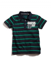 GUESS Kids Boys Short-Sleeve Polo with Front and Back Ar, STRIPE (7)