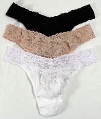 Hanky Panky Signature Lace Original Rise Thong - 3 Pack (48113PK)