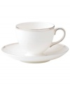 In 18th century England, Josiah Wedgwood, creator of the world famous Wedgwood ceramic ware, established a tradition of outstanding craftsmanship and artistry which continues today. The classically simple heirloom-quality Sterling dinnerware and dishes pattern is designed for formal entertaining, in pristine white bone china banded with polished platinum.