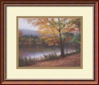 Golden Autumn by Diane Romanello, Framed Print Art - 13.53 x 15.47