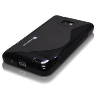 GreatShield Guardian S Series Slim-Fit SLine Design TPU Case for AT&T Samsung Galaxy S ll S2 SGH-i777 , Attain (Black)