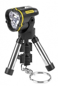 Stanley 95-113 Mini Tripod Keychain LED Flashlight, Color May Vary